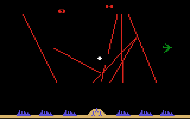 Missile Command (1983) (Atari) Screenshot 1
